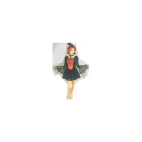 DEGUISEMENT SORCIERE AUX ARAIGNEES ROBE COURTE TAILLE 34