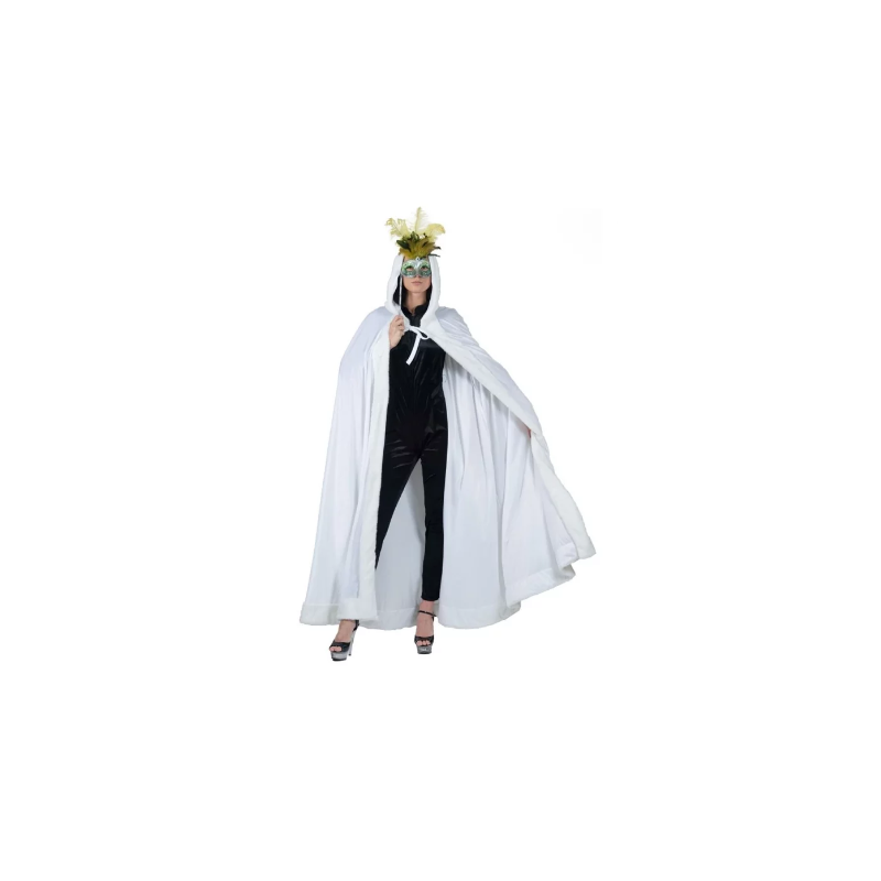 DEGUISEMENT LONGUE CAPE VELOURS VENITIENNE BLANCHE TAILLE UNIQUE DEGUISEMENT LONGUE CAPE VELOURS VENITIENNE BLANCHE TAILLE UNIQUE