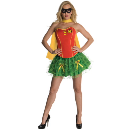 DEGUISEMENT ROBIN JUPE/BUSTIER TAILLE M