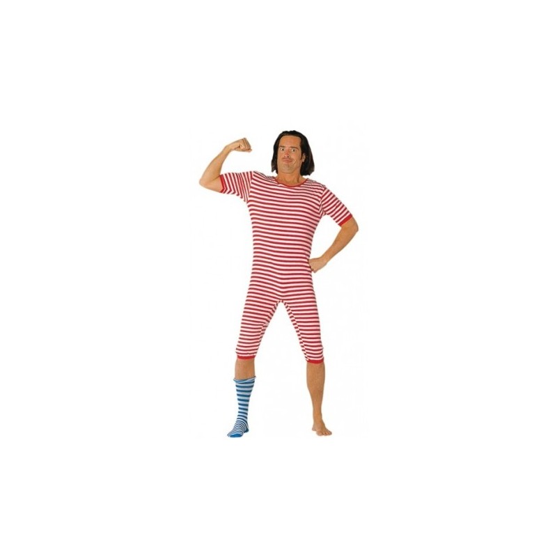 DEGUISEMENT BAIGNEUR ROUGE/BLANC TAILLE XL DEGUISEMENT BAIGNEUR ROUGE/BLANC TAILLE XL