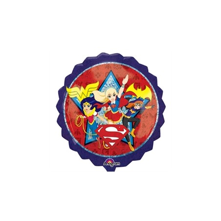 BALLON METALLIQUE ROND DC SUPER HEROS GIRLS 71 CM