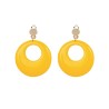 BOUCLES D'OREILLES JAUNE FLUO 