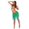 JUPE HAWAIENNE VERTE ET BLEUE  COURTE 
