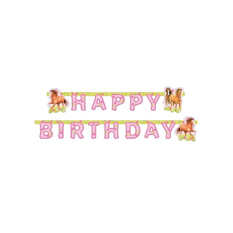 GUIRLANDE HAPPY BIRTHDAY CHEVAL 190 CM GUIRLANDE HAPPY BIRTHDAY CHEVAL 190 CM