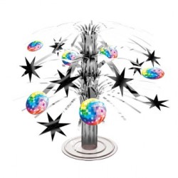 CENTRE DE TABLE EN CASCADE BOULES A FACETTES 19 CM