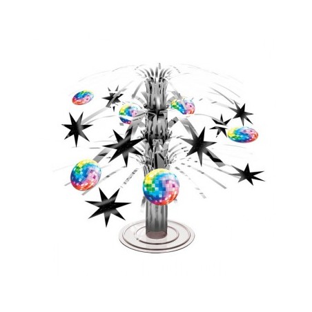CENTRE DE TABLE EN CASCADE BOULES A FACETTES 19 CM