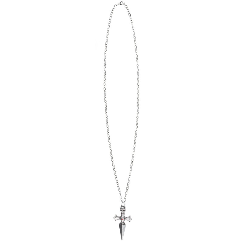 COLLIER SKULL DAGGER SQUELETTE SUR DAGUE COLLIER SKULL DAGGER SQUELETTE SUR DAGUE
