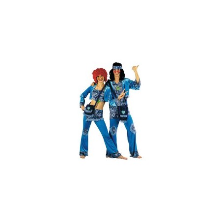 DEGUISEMENT HIPPY BLEU TAILLE 52/54