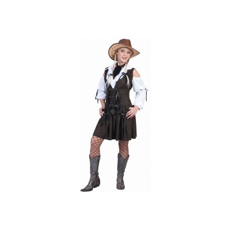 DEGUISEMENT COW GIRL TEXAS MARRON TAILLE 36/38
