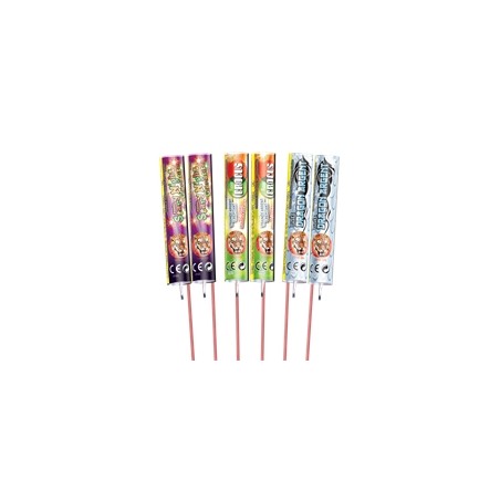 ASSORTIMENT DE 6 FUSEES PARACHUTE EBLOUISSANTE SIFFLANTE