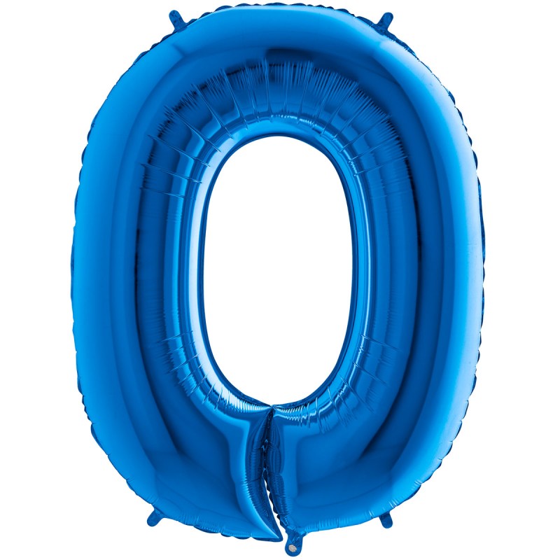 BALLON METALLIQUE CHIFFRE 0 BLEU 102 CM BALLON METALLIQUE CHIFFRE 0 BLEU 102 CM
