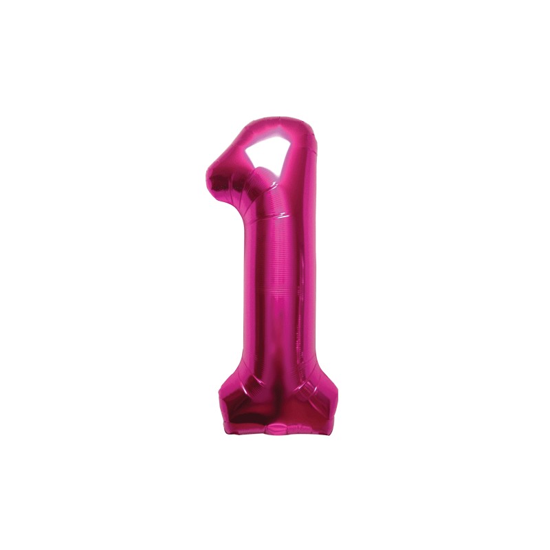 BALLON METALLIQUE CHIFFRE 1 FUSCHIA 86 CM BALLON METALLIQUE CHIFFRE 1 FUSCHIA 86 CM