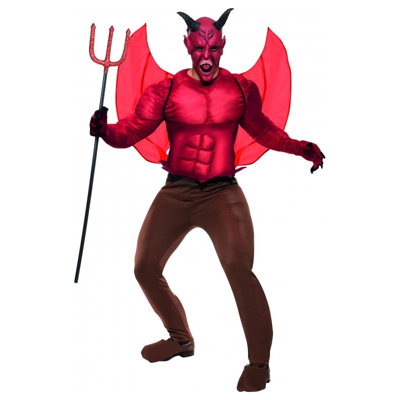 DEGUISEMENT DIABLE MUSCLE/AILE/MASQUE TAILLE L DEGUISEMENT DIABLE MUSCLE/AILE/MASQUE TAILLE L