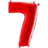 BALLON METALLIQUE CHIFFRE 7 ROUGE 100 CM