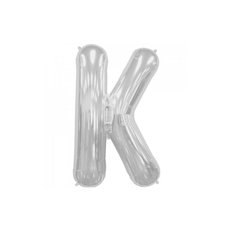 BALLON METALLIQUE LETTRE K ARGENT 86 CM BALLON METALLIQUE LETTRE K ARGENT 86 CM