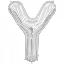 BALLON METALLIQUE LETTRE Y ARGENT 86 CM