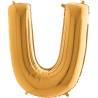BALLON METALLIQUE LETTRE U OR 100 CM