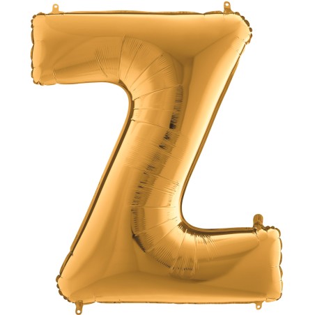 BALLON METALLIQUE LETTRE Z OR 100 CM