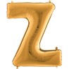 BALLON METALLIQUE LETTRE Z OR 100 CM
