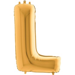 BALLON METALLIQUE LETTRE L OR 100 CM