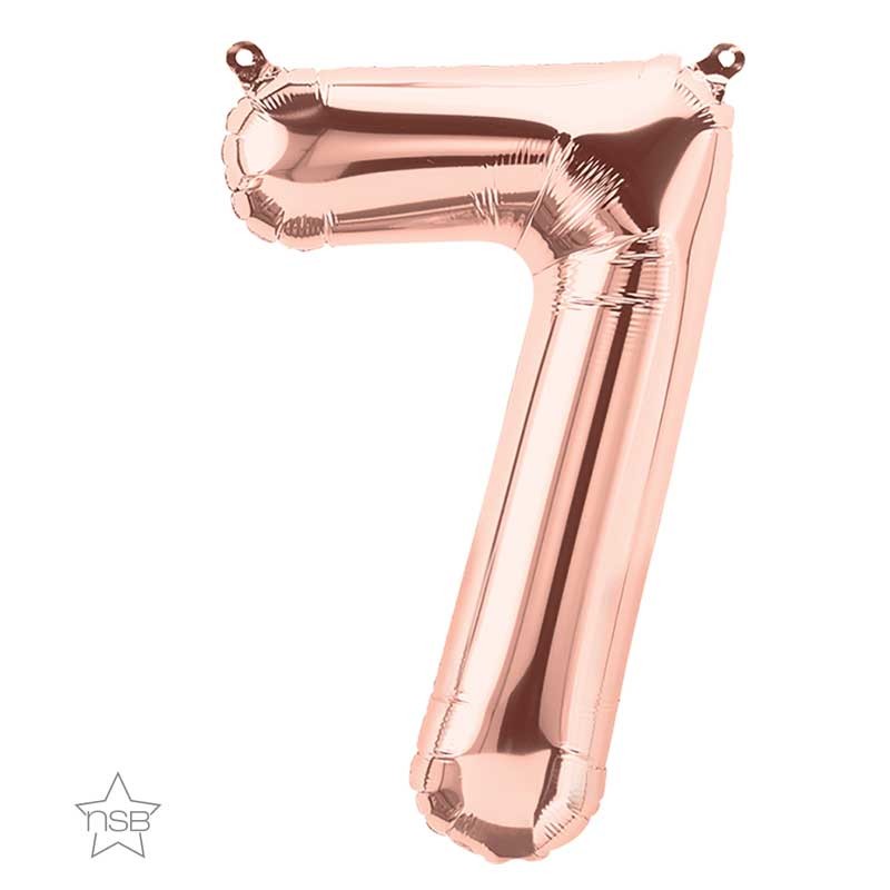 BALLON METALLIQUE CHIFFRE 7 ROSE GOLD 40 CM BALLON METALLIQUE CHIFFRE 7 ROSE GOLD 40 CM