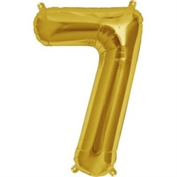 BALLON METALLIQUE CHIFFRE 7 OR 41 CM