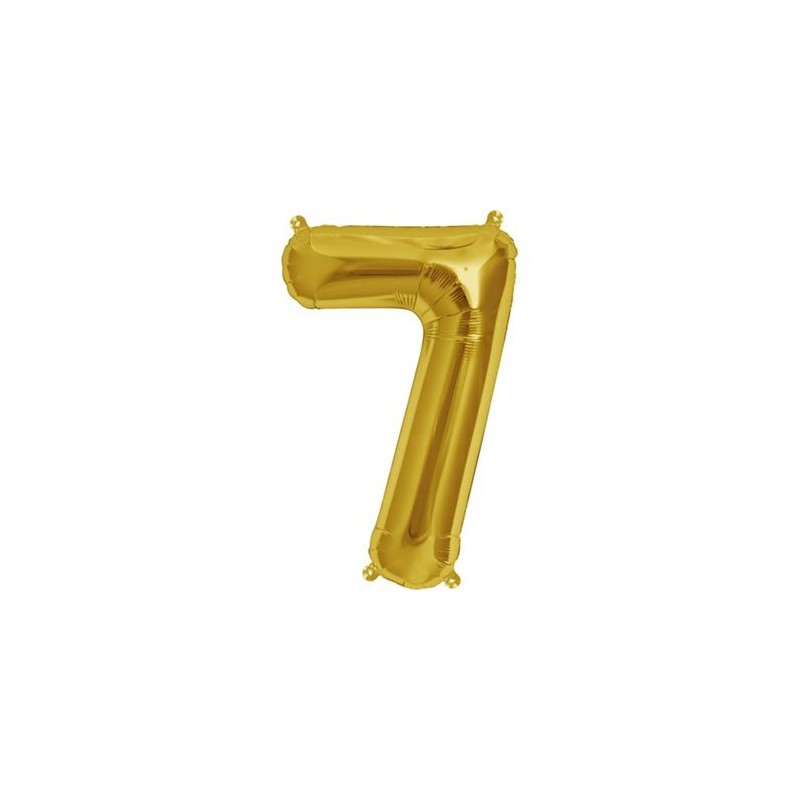 BALLON METALLIQUE CHIFFRE 7 OR 41 CM BALLON METALLIQUE CHIFFRE 7 OR 41 CM