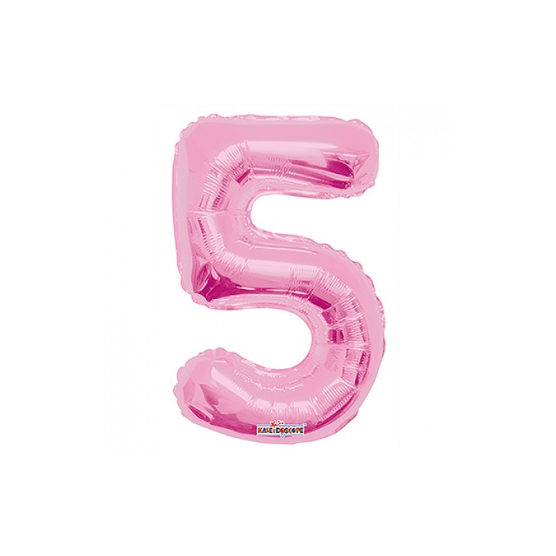 BALLON METALLIQUE CHIFFRE 5 ROSE 35 CM BALLON METALLIQUE CHIFFRE 5 ROSE 35 CM