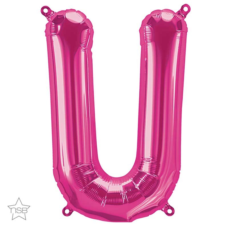 BALLON LETTRE METALLIQUE U FUSCHIA 40 CM BALLON LETTRE METALLIQUE U FUSCHIA 40 CM