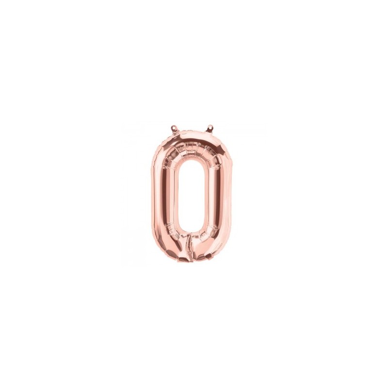 BALLON METALLIQUE CHIFFRE 0 ROSE GOLD 40 CM BALLON METALLIQUE CHIFFRE 0 ROSE GOLD 40 CM