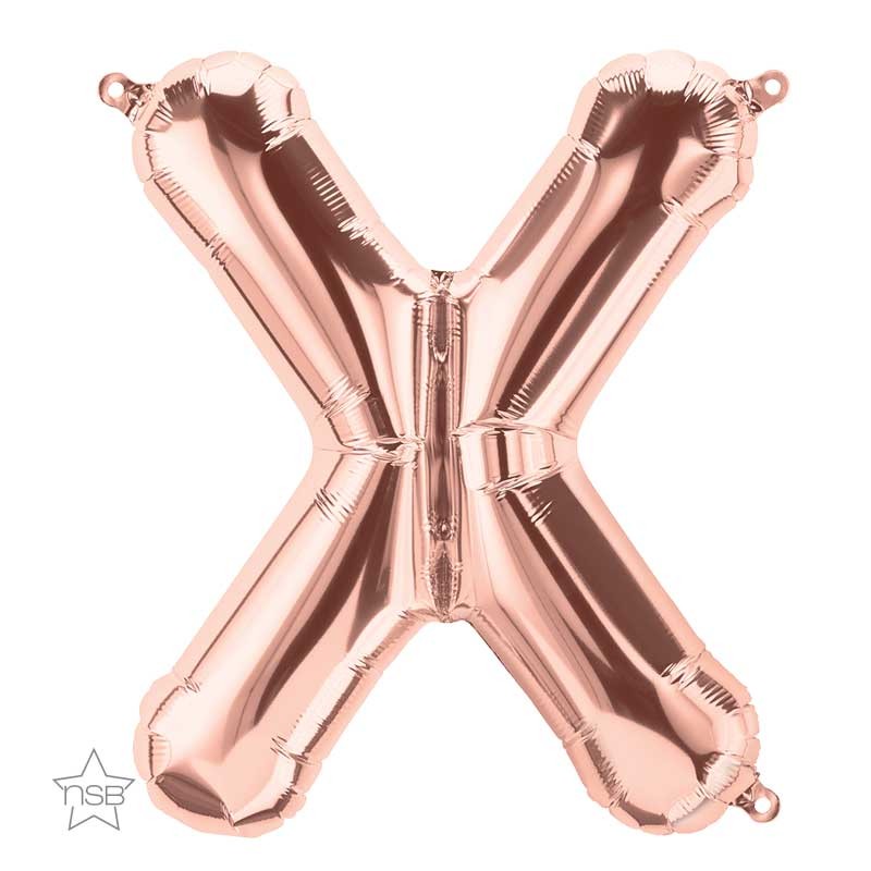 BALLON METALLIQUE ROSE GOLD LETTRE X 40 CM BALLON METALLIQUE ROSE GOLD LETTRE X 40 CM