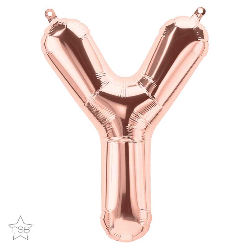 BALLON METALLIQUE ROSE GOLD LETTRE Y 40 CM BALLON METALLIQUE ROSE GOLD LETTRE Y 40 CM