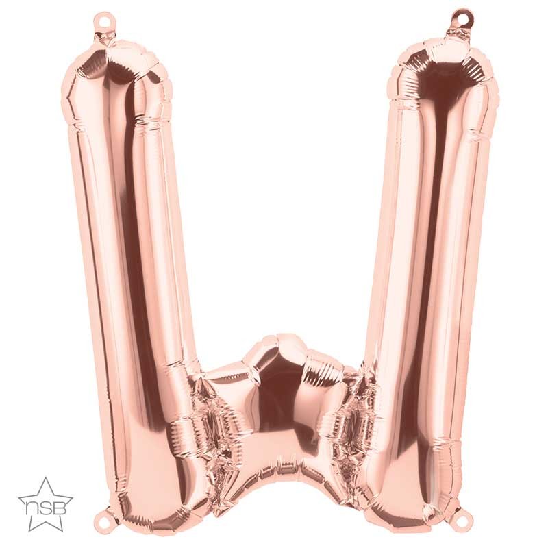 BALLON METALLIQUE ROSE GOLD LETTRE W 40 CM BALLON METALLIQUE ROSE GOLD LETTRE W 40 CM