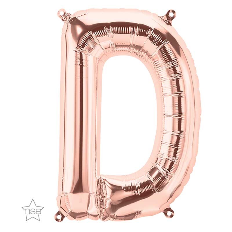 BALLON METALLIQUE ROSE GOLD LETTRE D 40 CM BALLON METALLIQUE ROSE GOLD LETTRE D 40 CM