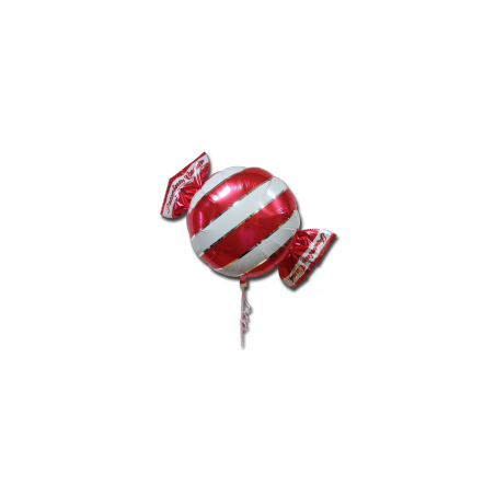 BALLON BONBONS METALLIQUE ROUGE 43 CM