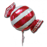 BALLON BONBONS METALLIQUE ROUGE 43 CM