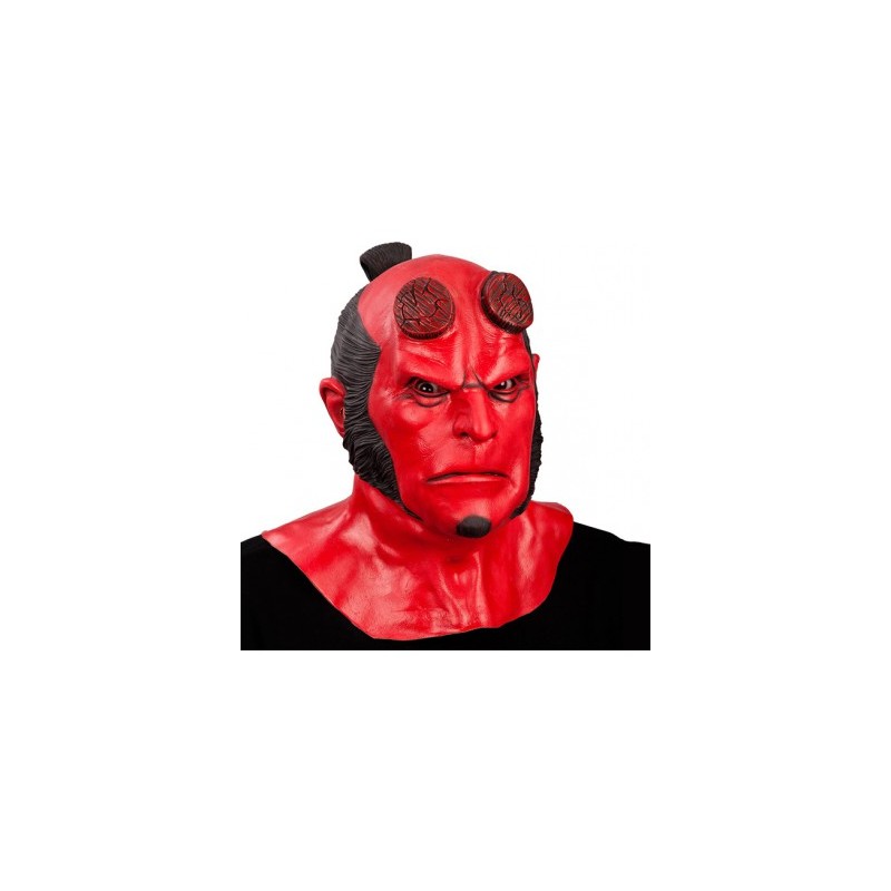 MASQUE HELLBOY DIABLE ROUGE CORNES COUPEES MASQUE HELLBOY DIABLE ROUGE CORNES COUPEES