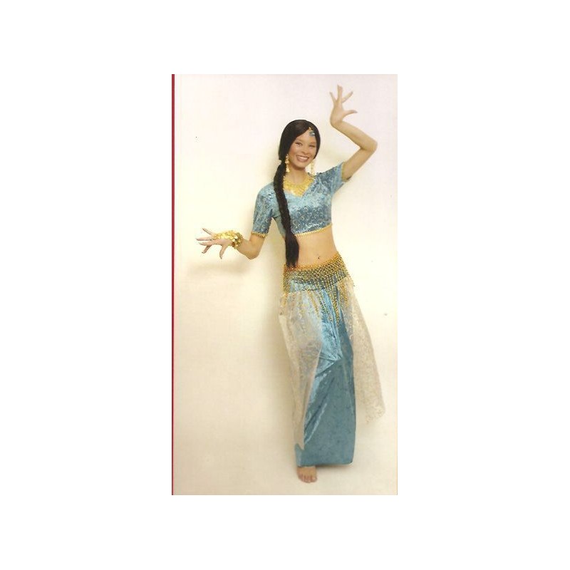 DEGUISEMENT DANSEUSE DU VENTRE BLEU ET OR BOLLYWOOD TAILLE 40/42 DEGUISEMENT DANSEUSE DU VENTRE BLEU ET OR BOLLYWOOD TAILLE 40/42