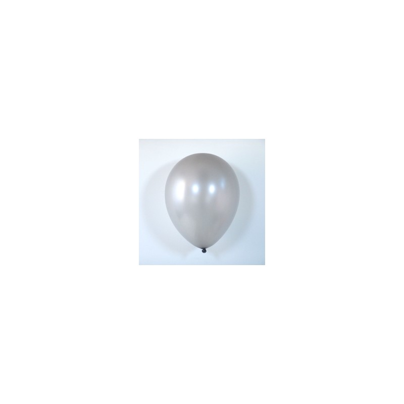 50 BALLONS LATEX 26 CM BALLOONIA ARGENT 50 BALLONS LATEX 26 CM BALLOONIA ARGENT