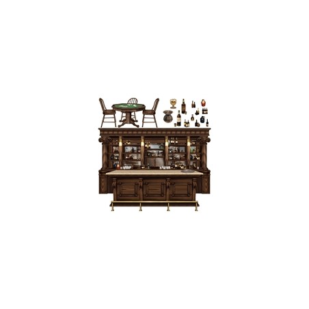DECOR WESTERN BAR CHAISES TABLE 5 ELEMENTS
