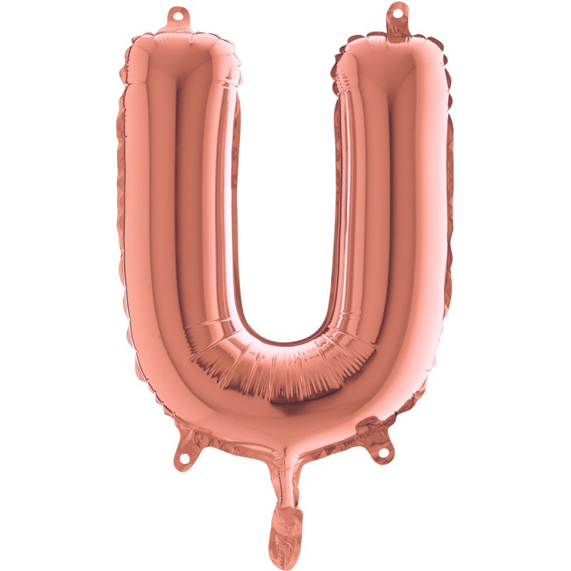 BALLON LETTRE U ROSE GOLD 36 CM BALLON LETTRE U ROSE GOLD 36 CM