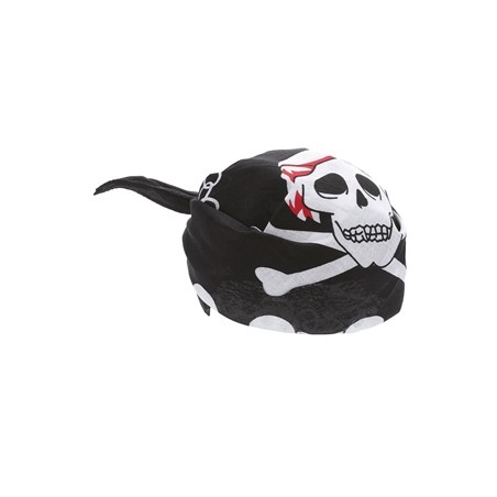 BANDANA PIRATE TETE DE MORT ET CHAINES