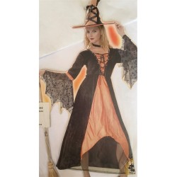 DEGUISEMENT SORCIERE ORANGE TAILLE UNIQUE 