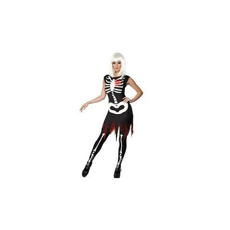 DEGUISEMENT ROBE SQUELETTE TAILLE S