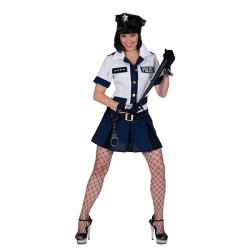 DEGUISEMENT ROBE POLICIERE BEU/BLANC TAILLE 40/42