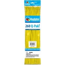 50 BALLONS A MODELER  260 Q-PACK  JAUNE 