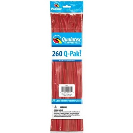 50 BALLONS A MODELER  260 Q-PACK ROUGE