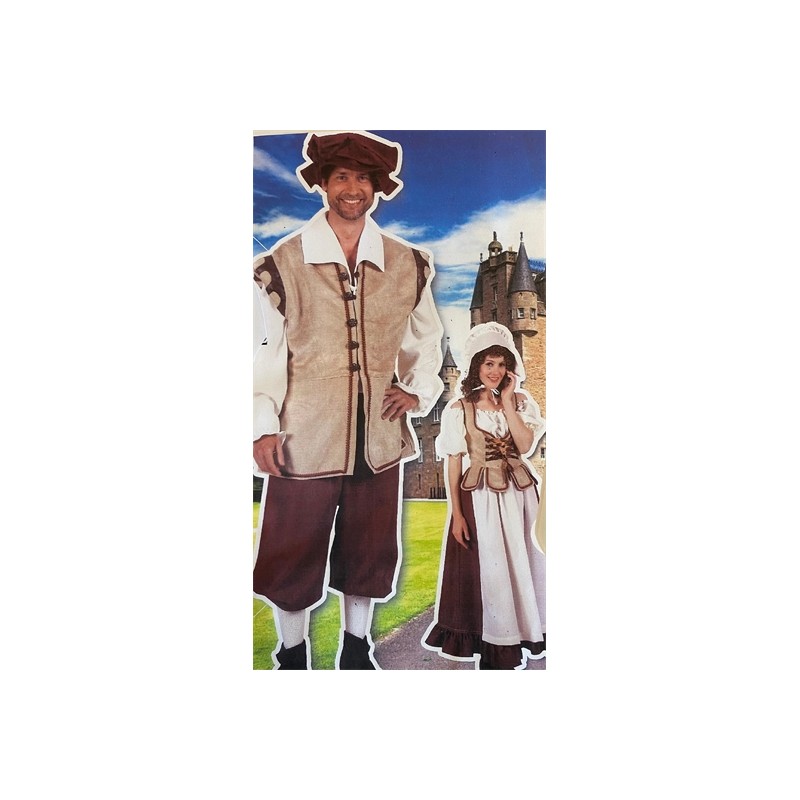 DEGUISEMENT HOMME CITOYEN MEDIEVAL LUXE TAILLE XL