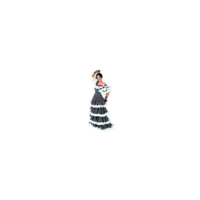 DEGUISEMENT ROBE LONGUE A POIS ESPAGNOLE TAILLE 44/46