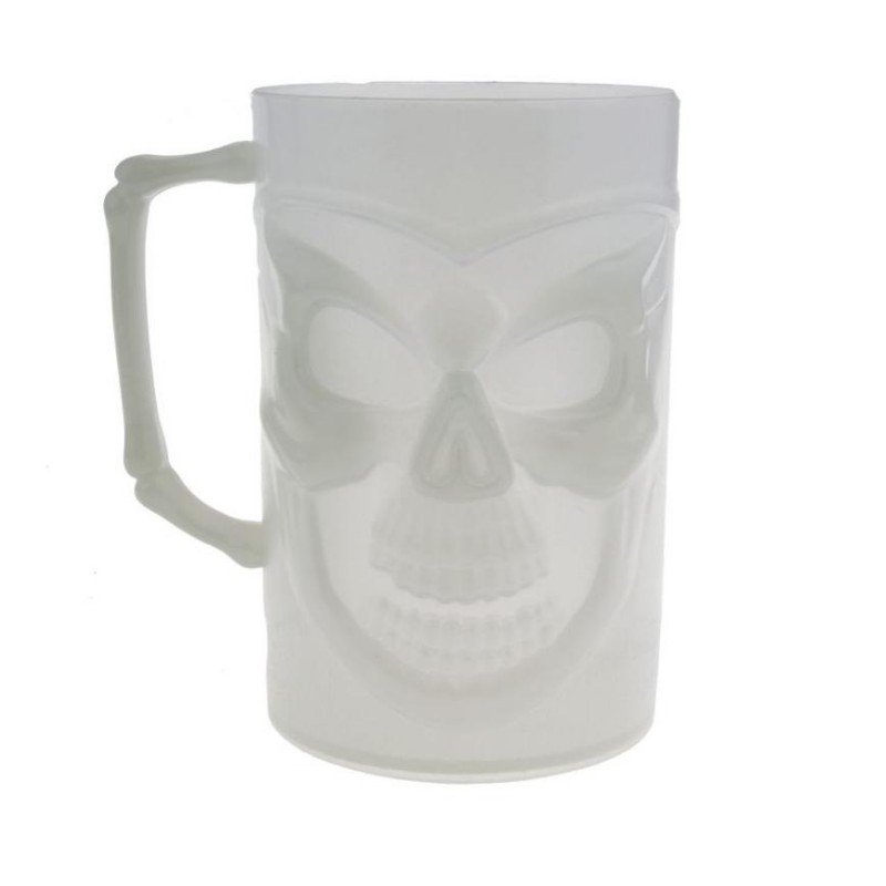 GOBELET TETE DE MORT PHOSPHORESCENT GOBELET TETE DE MORT PHOSPHORESCENT
